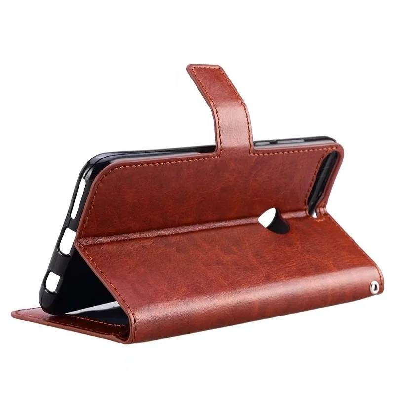 New For Huawei Y6 2018 PU Leather Case For Huawei Y6 2018 Case Filp Wallet Cover Silicone Fundas Card Slot Stand Phone Cases (2)