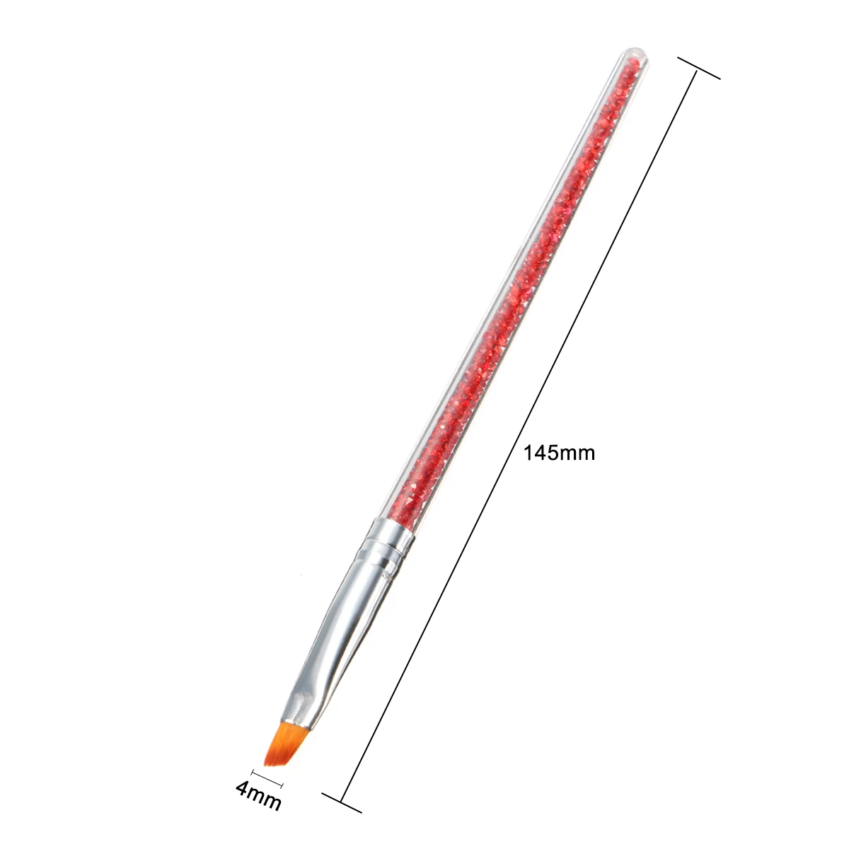 Monja 7 видов стилей Стразы акриловая ручка кисти дизайн ногтей линия цветок живопись покрытие формирование плоский вентилятор угол ручка - Цвет: red