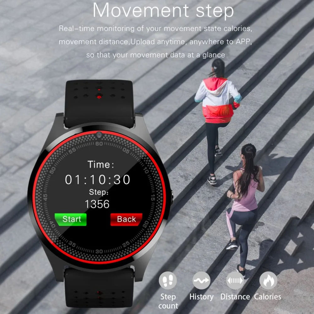 

V9 Bluetooth Smart Watch Camera SIM Card Smartwatch Pedometer Health Sports Clock Men Women Smartwatch For Android For IOS