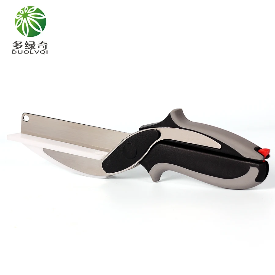 DUOLVQI многофункциональные 2 в 1 Умные Ножницы Резак разделочная доска универсальный резак ножницы умный Нож для овощей Кухонные инструменты