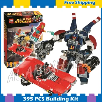 

395pcs Super heroes Avengers Detroit Strikes Robots Mech 10674 Model Building Blocks Toys Bricks Sets Compatible With Lago