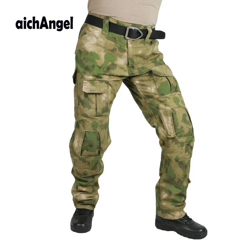 

Man Tactical Military Camouflage Hunt Pants Men Tactical Army Soldier Trousers Cargo Pants NO Pads
