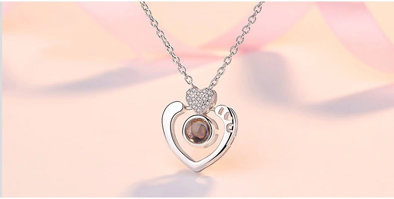 100 language I LOVE YOU pendant necklace 7