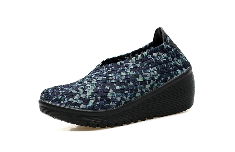 QJ 886 Elastic Fiber Woven Women Platform Shoes - 3