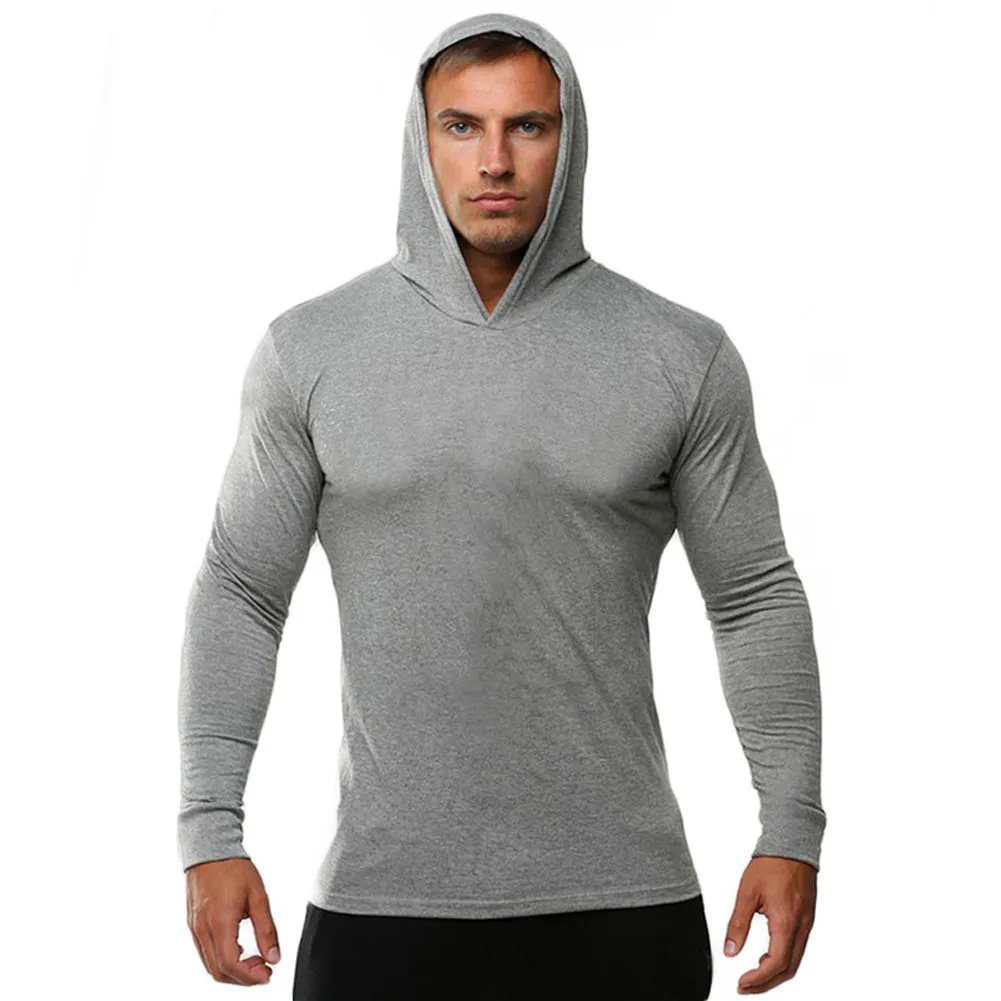 

Newly Spring Autumn Men Hoodies Long Sleeve Sweatshirts Casual Pullover Gym Fitness Crossfit Hooded Tops VK-ING