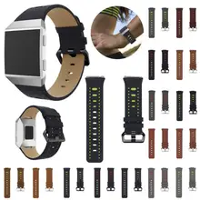 Carprie Смотреть Band роскошный спортивный двухцветный кожаный браслет ремешок для fitbit ионной JA16 Перевозка груза падения