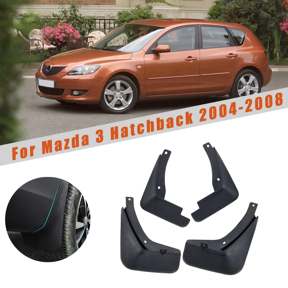 Брызговики для Mazda 3(BK) хэтчбек M3 2004-2008, автомобильные передние и задние брызговики, брызговики, светоотражающие брызговики