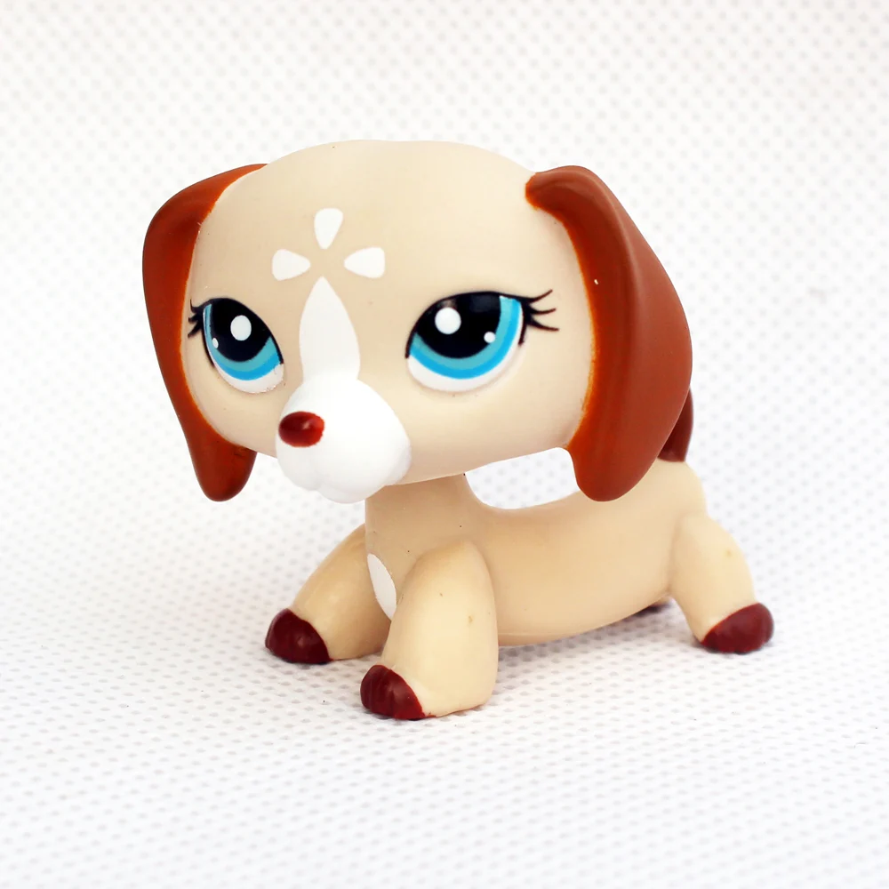 Rare Animal font b pet b font shop lps toys DACHSHUND 1491 little White dog with