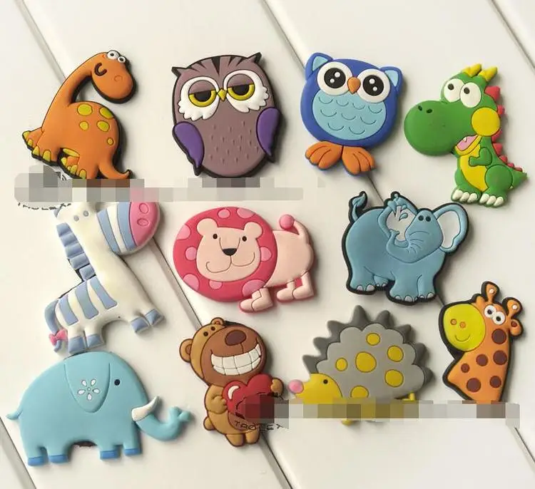

Hot Selling Newestpopular Cartoon Creative Magnetic Sticker Cute Animal Lion Refrigerator Affixed Soft Glue Decoration Sticke