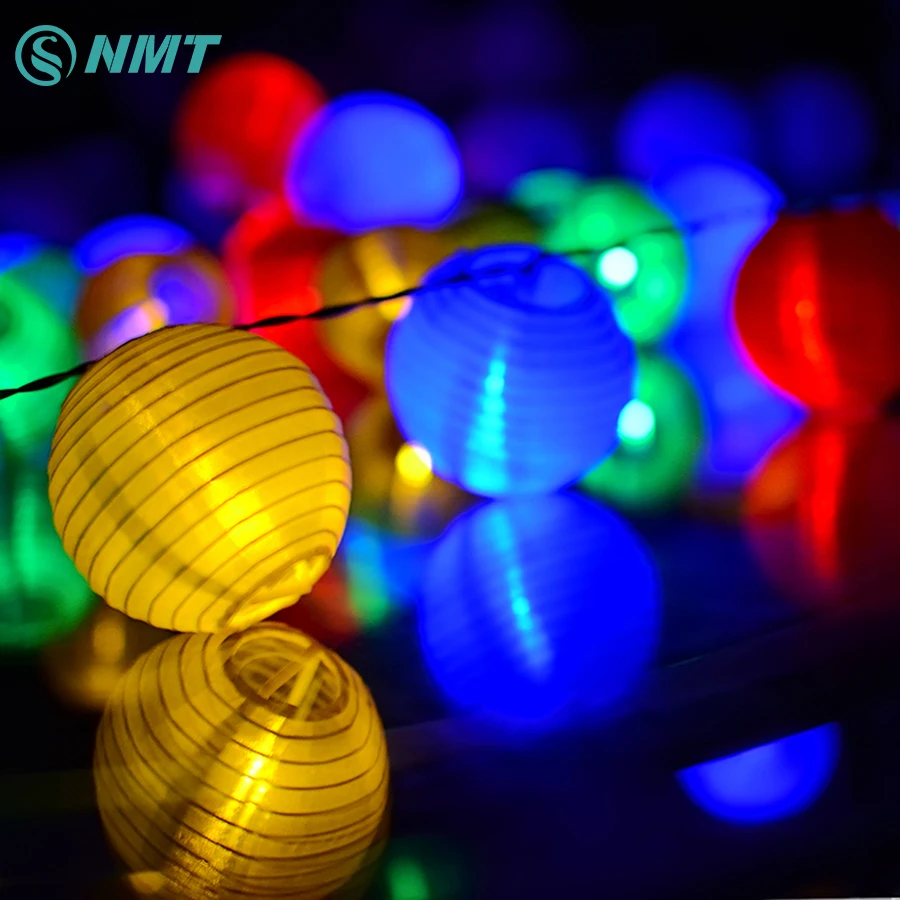 

Lantern Ball Solar LED String Lights 20 LED Solar Lamp Outdoor Lighting Fairy Globe Christmas Decorative Light for Party Holiday