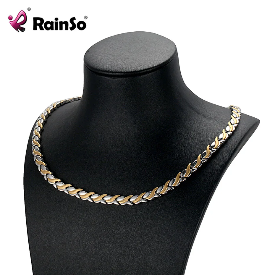 Женское магнитное ожерелье Rainso для лечения артрита Женская цепочка ошейник из