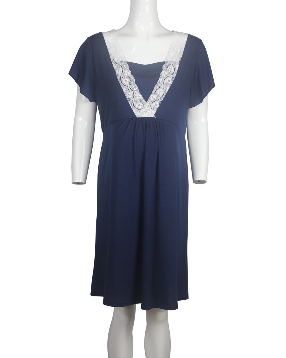 Модная Пижама для беременных хлопковое летнее платье для грудного вскармливания Одежда для беременных Повседневный женский халат для
