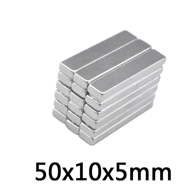 

3pcs 50*10*5 Very Strong Neodymium Block Magnets 50x10x5 N35 Grade Powerful Magnet Permanent Magnet 50x10x5 mm