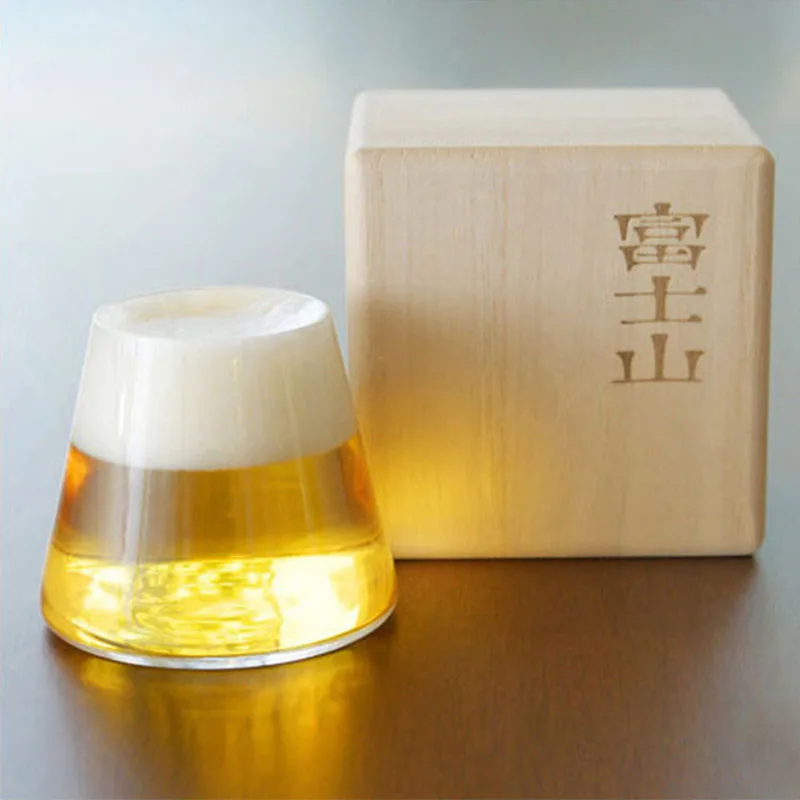 

1PCS 280ml Mt Fuji Wine Glass Cup Juice Beverage Water Verre Whiskey Drink Beer Cup Birthday Gift Bar Drinking Glassware Set