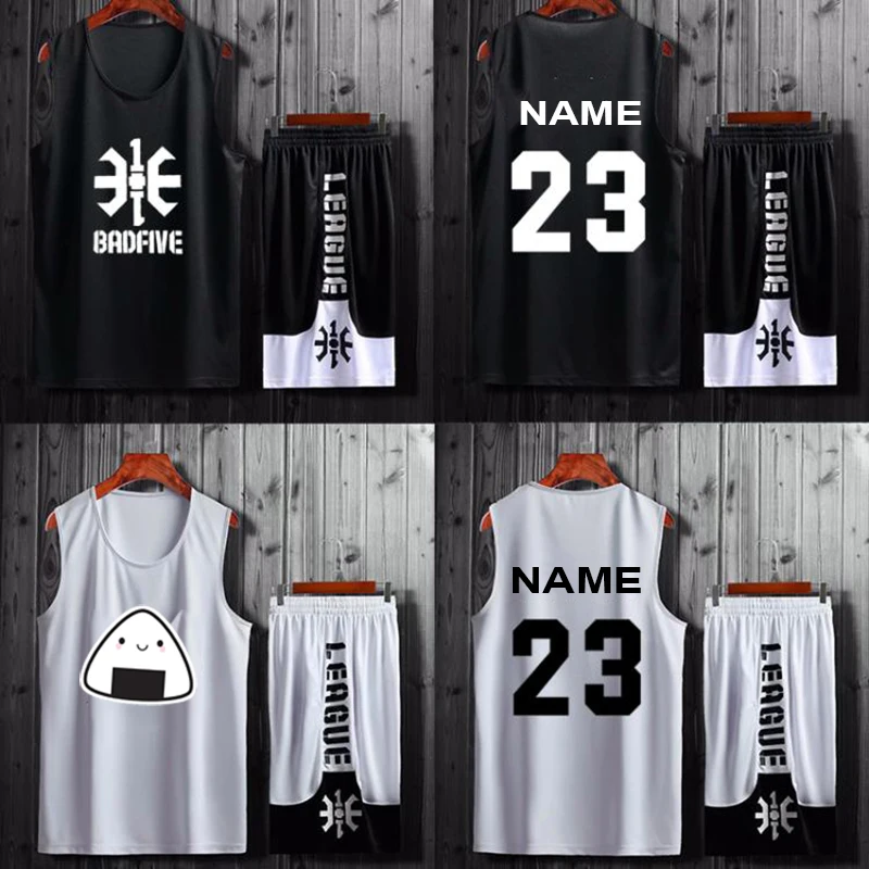 

Men Basketball Uniforms Sports kits college tracksuits adult basketball training jersey set Breathable Basketball jersey custom