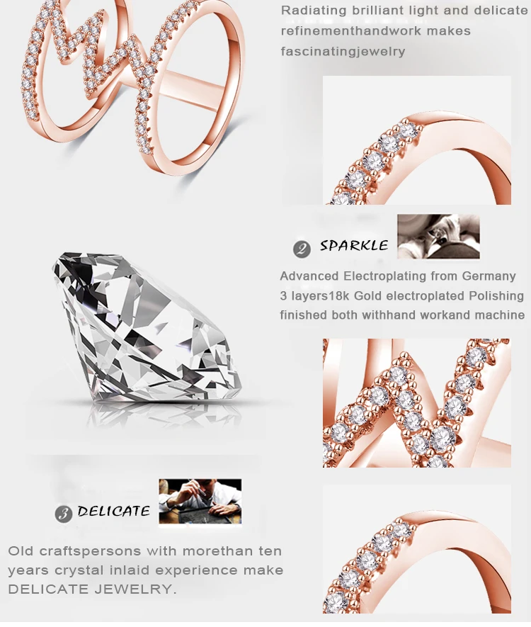 DEVOLOVE панк кольцо из розового золота Цвет кольца Мода геометрический Свадьба Bague