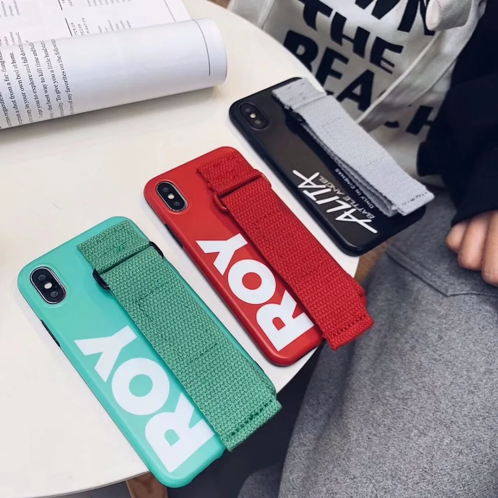BotexBling простые полосы ремень ткань запястье Чехол для телефона для iphone XS MAX чехол для iphone X XR 6 6S 7 8 плюс металлическая пряжка крышка