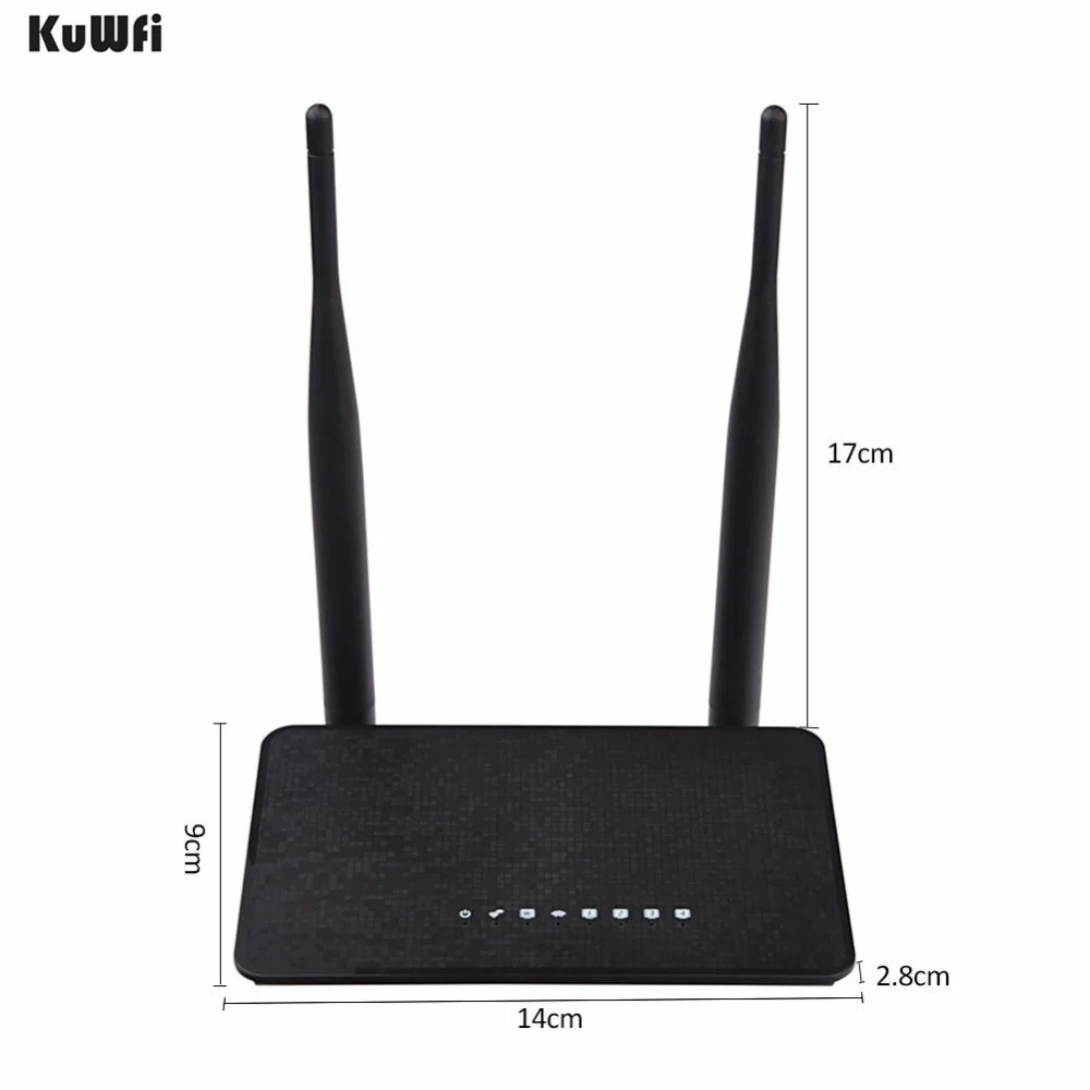 Wi Fi роутер KuWFi 300 Мбит/с 2 4 ГГц с антеннами|wireless extender|smart wifi routerwifi router |