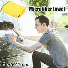 5 шт. 30 см X 30 см квадратная для дома, ванны, кухни полотенца Авто уход синий мягкий микрофибра сильный водопоглощающий# T2