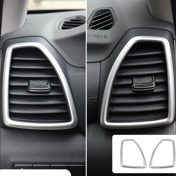 

ABS Interior Car Front Side Air Vent Outlet Cover Trim 2PCS Fit for Hyundai Tucson Auto Accessories 2019 2020