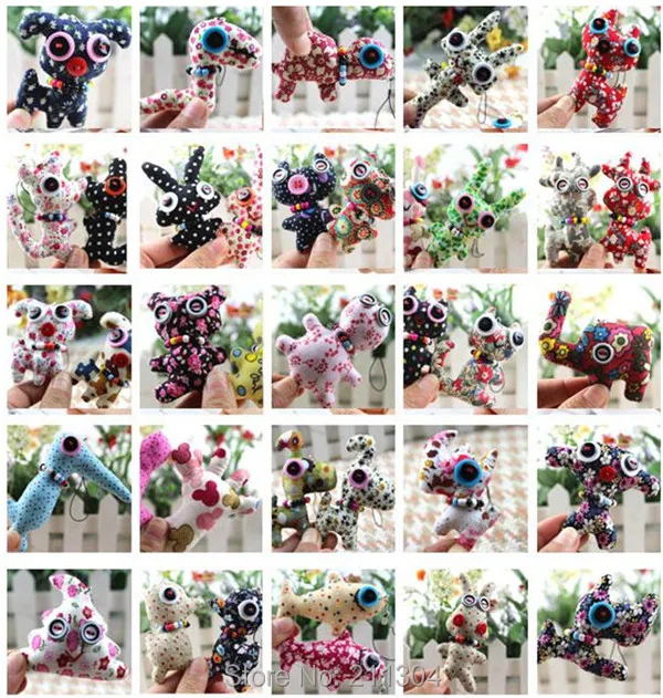Cloth Button keychains - Front  1