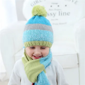 

Baby hats children's hats children's autumn and winter hats children's knitted ear caps Baby clotheing accessories 3-8 years old