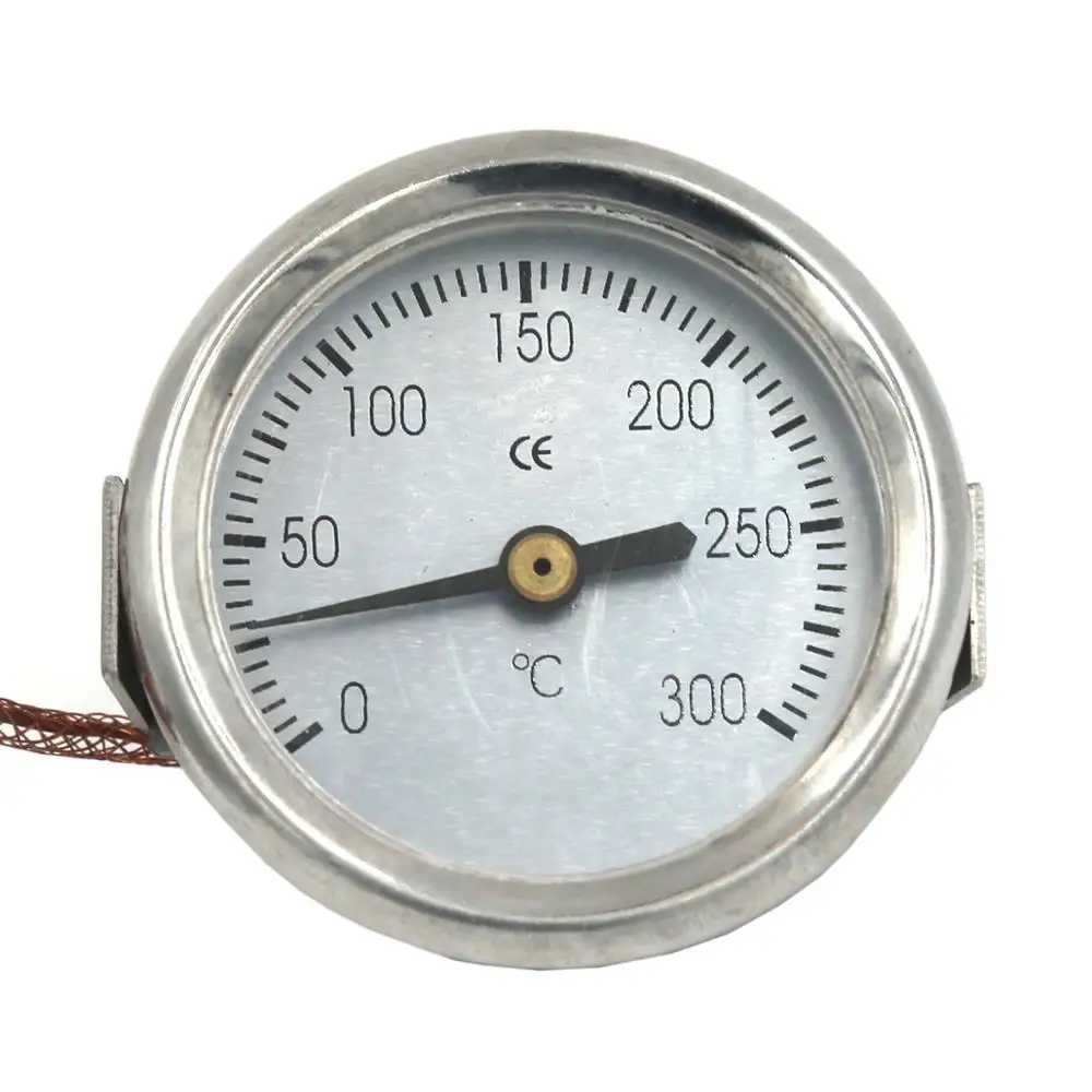 

0~300 centigrade Dial capillary thermometer Boiler gauge with probe 20%off