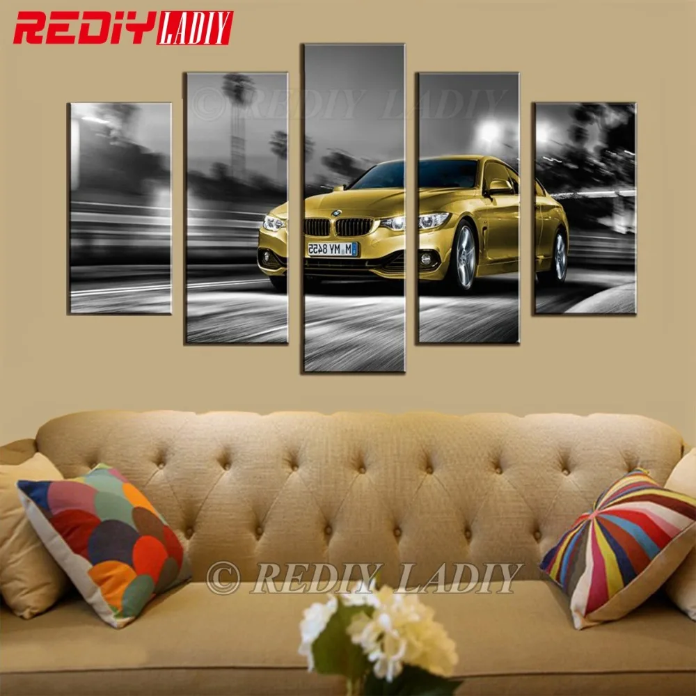 

REDIY LADIY Diamond Painting Fashion Car Full Diamond Embroidery Triptych Rhinestones Modular Picture Wall Arts Hobby & Crafts