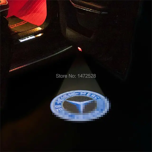 1 Pcs Diy Car Styling New Abs Chrome Projection Door Welcome Light 1 Pcs Diy Car Styling New Abs Chrome Projection Door Welcome Light For Benz Gl