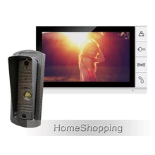 Nueva Conexión de Cable 9 “Pantalla a Color Video de La Puerta Sistema de Intercomunicación teléfono Con 1 Monitor + 1 Wateproof Cámara timbre de la Puerta En El Envío Libre