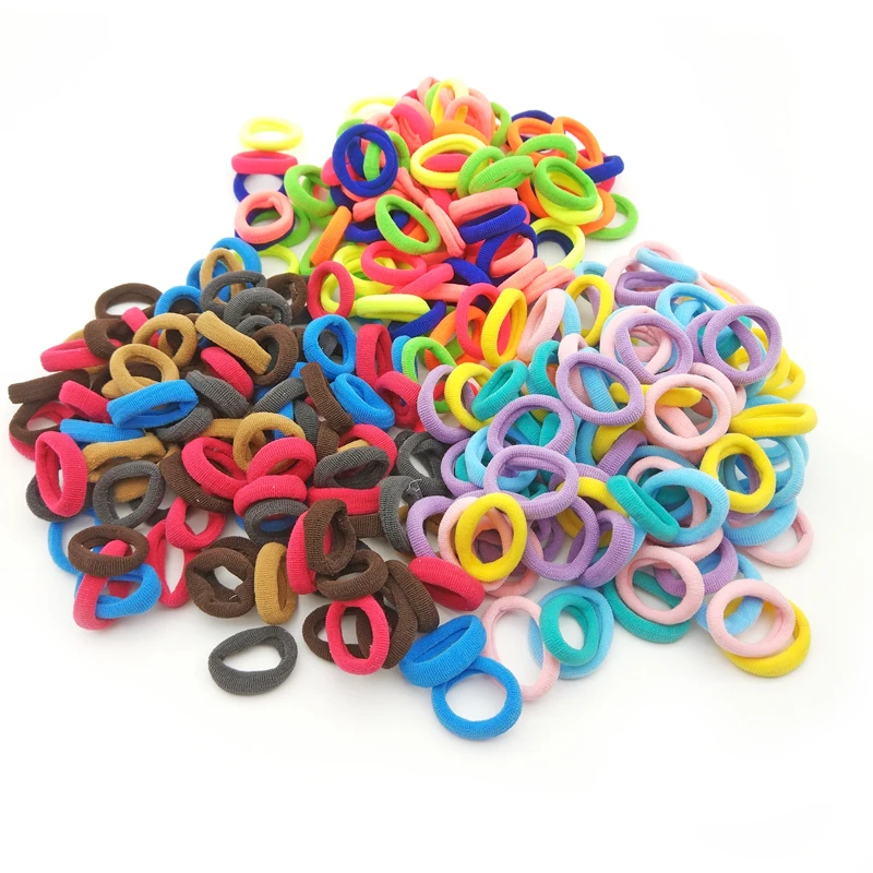 

Diameter 2.5cm 100pcs/Lot Headwear Scrunchy Hair Accessories Rubber Rope Elastic Hair Bands For Girls Kids Children Gum