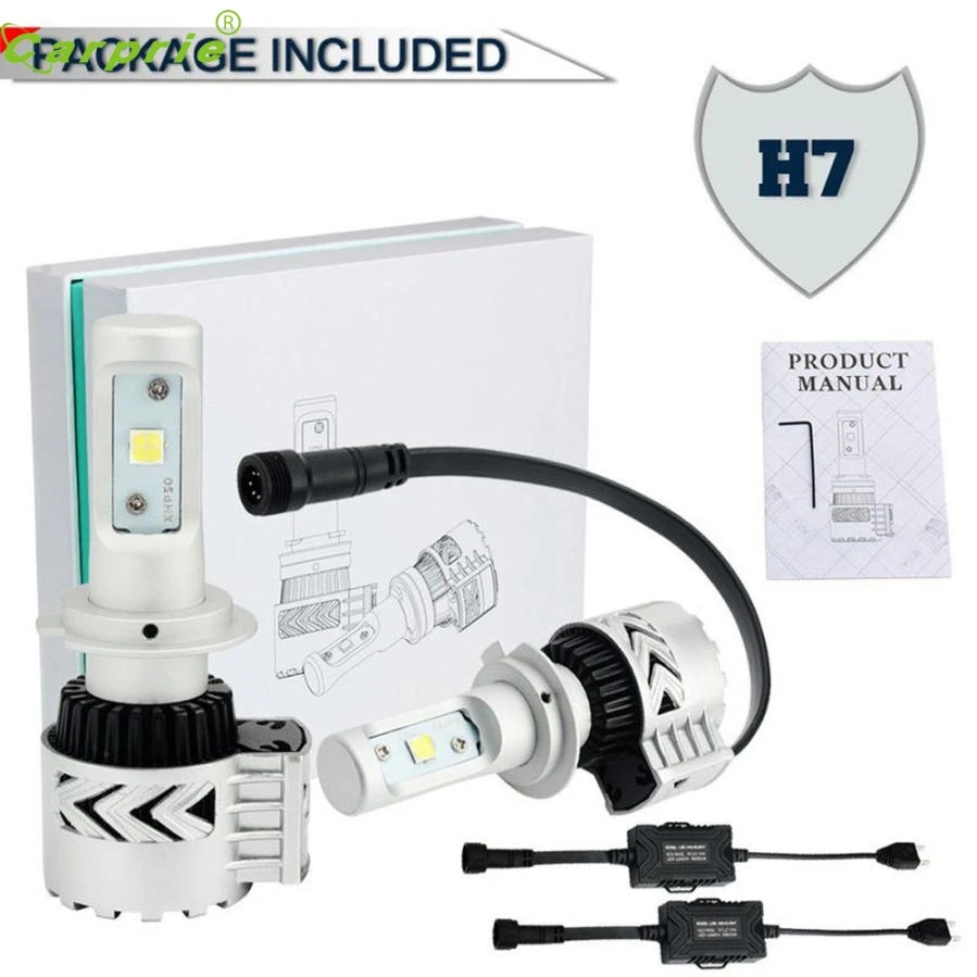

New Arrival 72W 12000LM 6500K 2pcs H7 with LED Car Headlight Conversion Kit Lamp Bulb mr28
