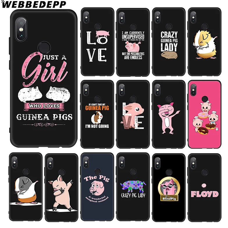 WEBBEDEPP Blind Cute Dab Pig Soft Case for Xiaomi 9 8 6 A1 A2 Lite MIA1 MIA2 MI8 MI6 MAX 3 POCOPHONE F1 |
