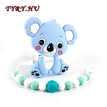

Multi-Color Koala Pacifier Chain Materials Food Grade Silicone BPA Free for Baby Teething Necklace Pendant Toys Gifts