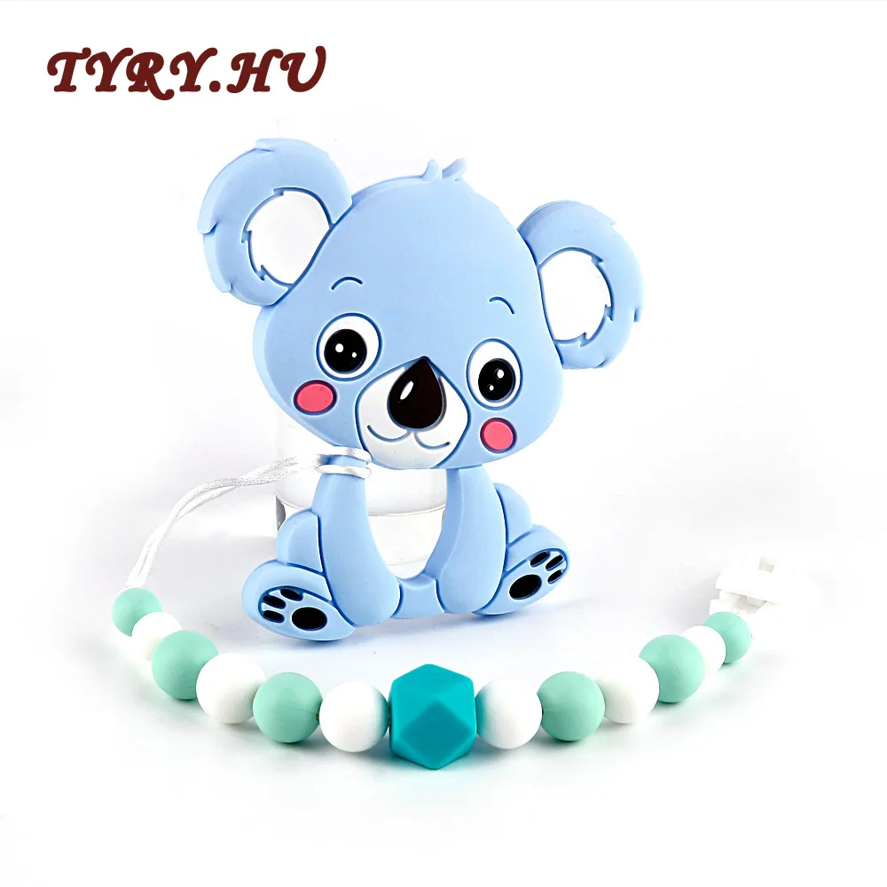 TYRY.HU Multi Color Koala Pacifier Chain Materials Food Grade Silicone
