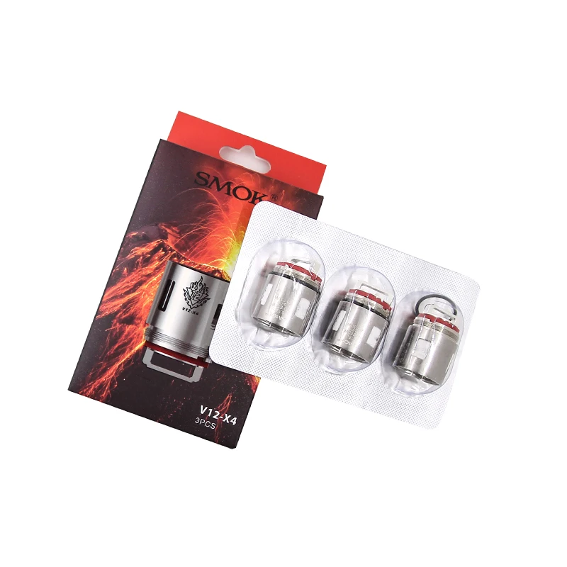 3 шт. SMOK TFV12 катушка головы V12 T12 Q4 T6 X4 T8 RBA сопротивление ядро DS двойной Замена резистора для TFV12 атомайзер танк