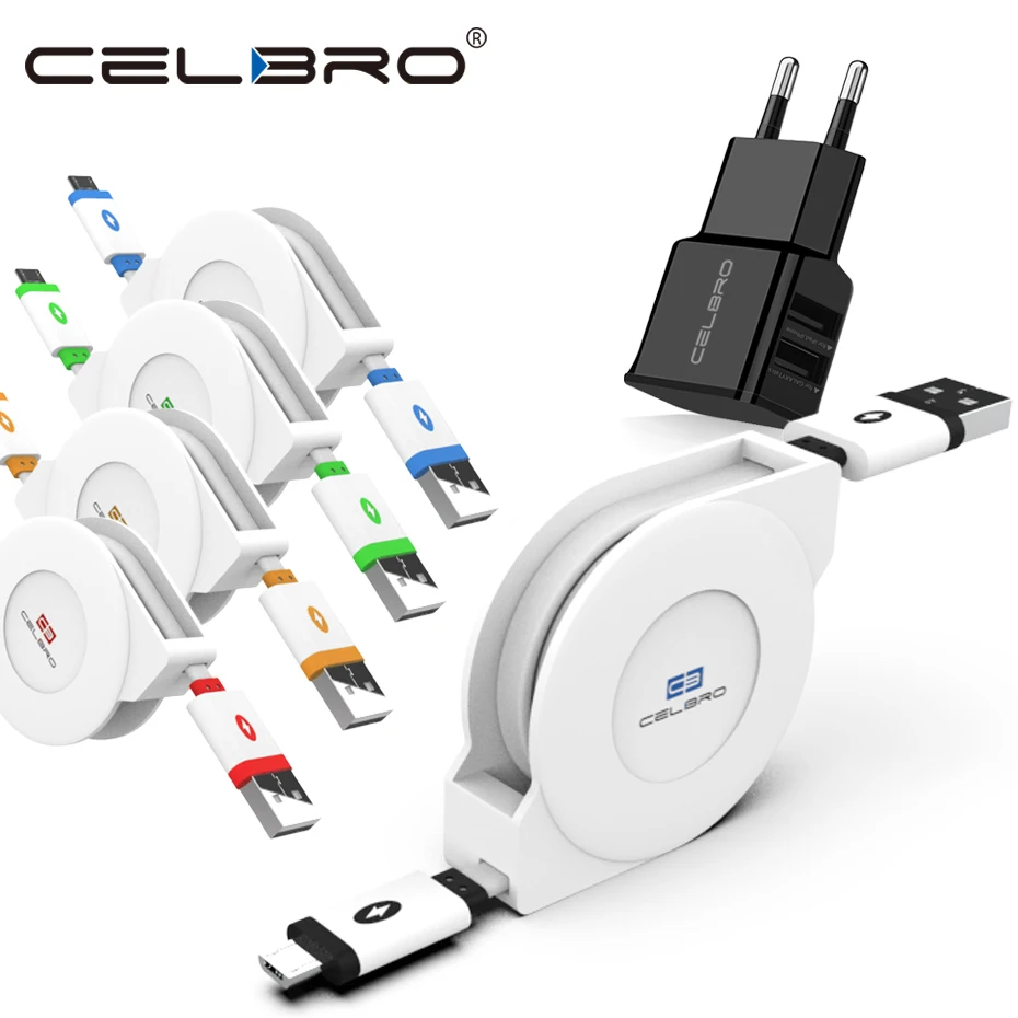 

1M/2M/3M Retractable Micro USB Charger Cable For Xiaomi Redmi Note 5 Plus Note5 5A 6A S2 6 Pro Microusb Charging Cord Long Short
