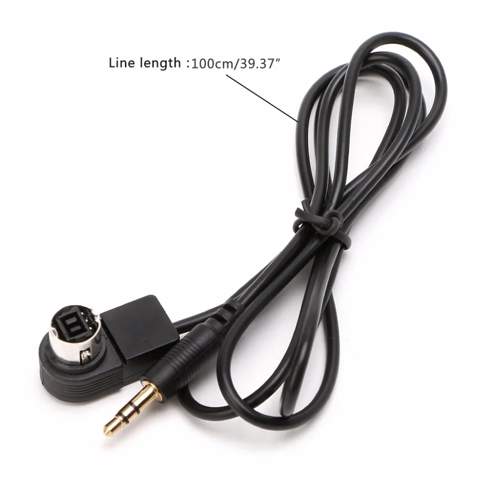 1Pc 3.5mm Auto Car Aux Input Cable Mini Plug Jack For ALPINE AI NET