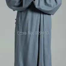 Унисекс Лето и весна буддизм монашеский халат shaolin zen taoist gownmartial форма для боевых искусств лег костюм Медитация одежда