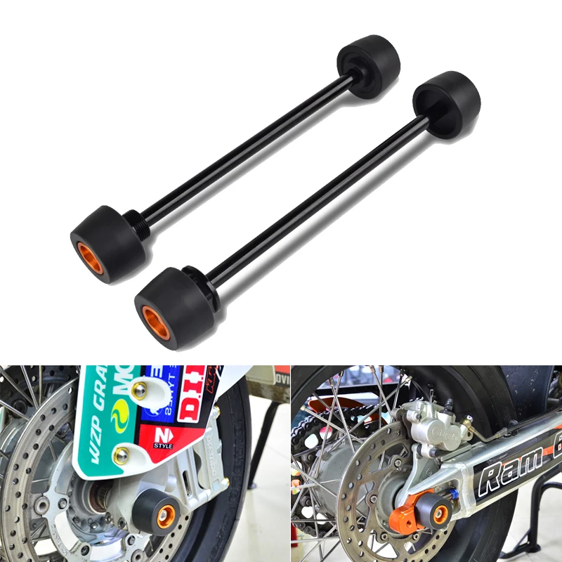 Front Rear Axle Slider Wheel Crash Protector For Ktm 690 Smc R 690 Duke