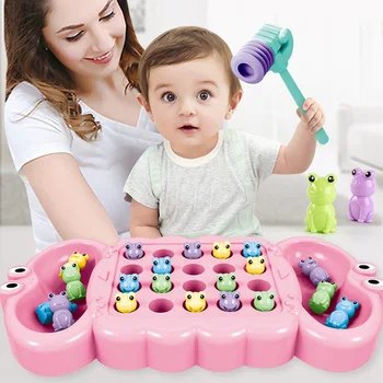 

Baby Electric Music Toy Kids Play Hammer Catch Frog Greedy Beans Toy Parent-child Interactive Game Toys Children Early Education