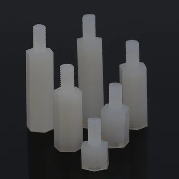 

20pcs M2.5 Hexagonal nylon column Single head isolation columns Plastic support spacer 5mm-25mm Length
