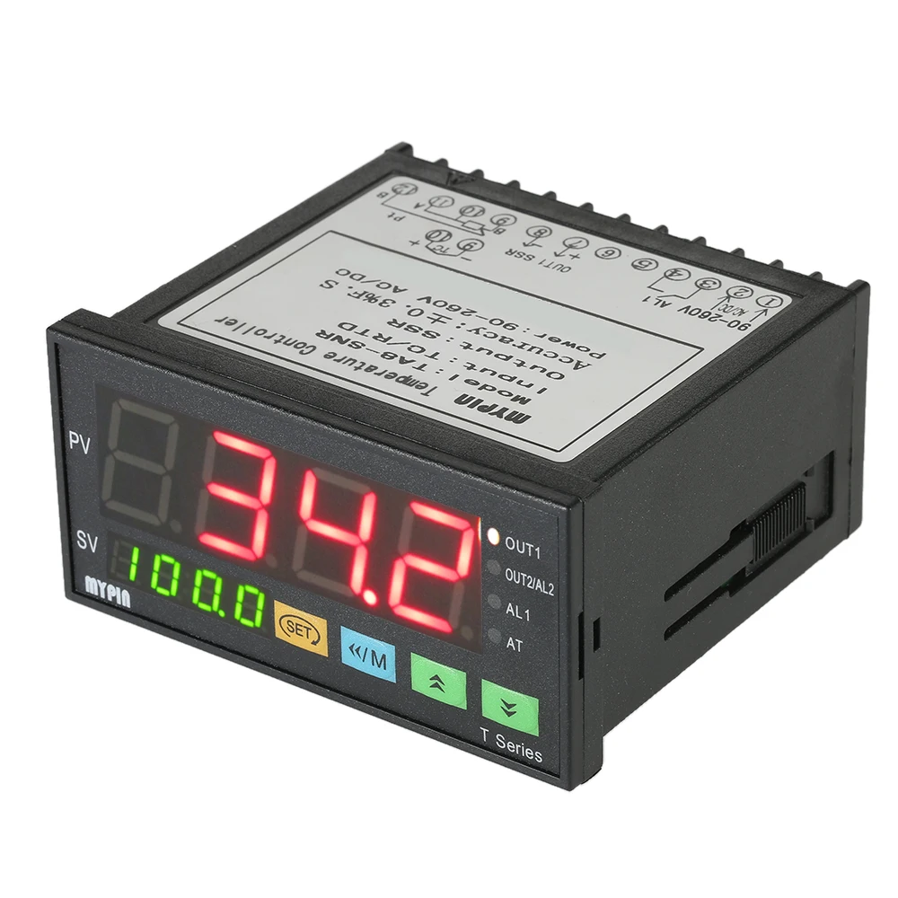 

Intelligent Temperature Controller Dual 4 LED Thermostat PID Heating Cooling Thermoregulator TC/RTD Input SSR Output Alarm