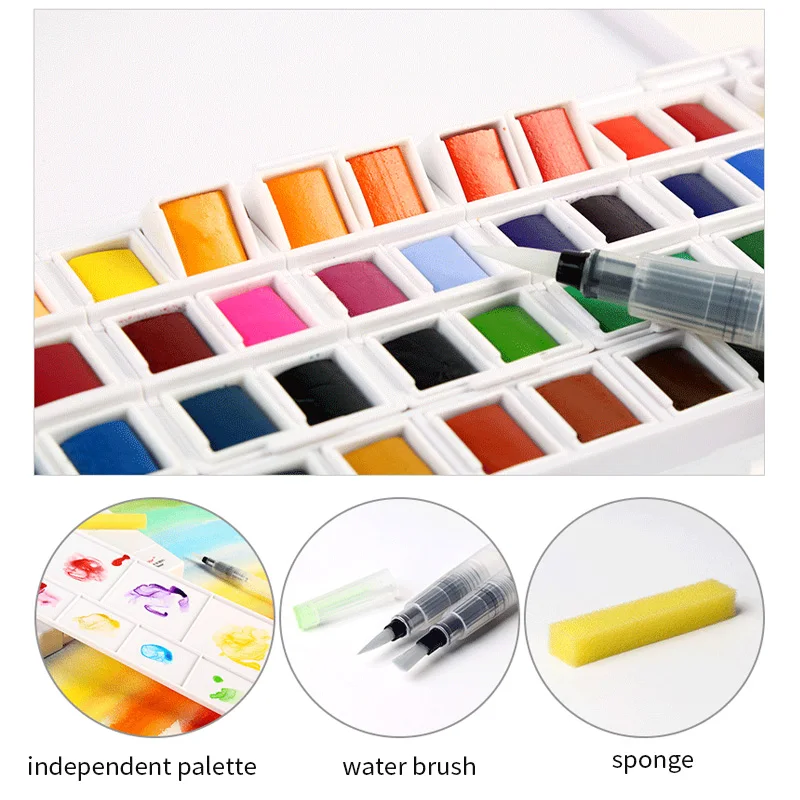 Buy Superior 36 40 Watercolor Paint With Paintbrush High Quality