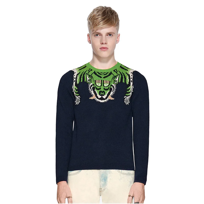 ECTIC font b Men b font 2 Color Thickened font b sweater b font Tiger pattern