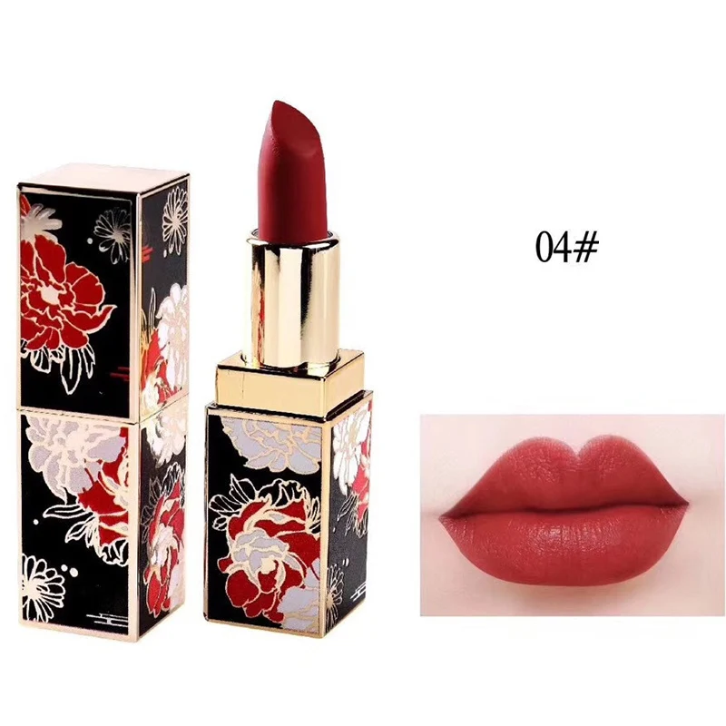 1 Pcs Forbidden City Lipstick Chinese Style Long Lasting Moisturizing for Women Lady 669 - Цвет: 4