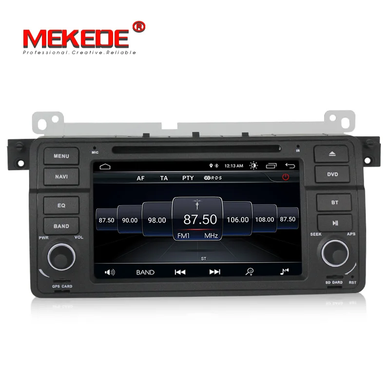 Excellent MEKEDE free shipping Quad Core  Android 8.1 car DVD multimedia player For 1din BMW E46 M3 with wifi GPS navigation BT radio 1
