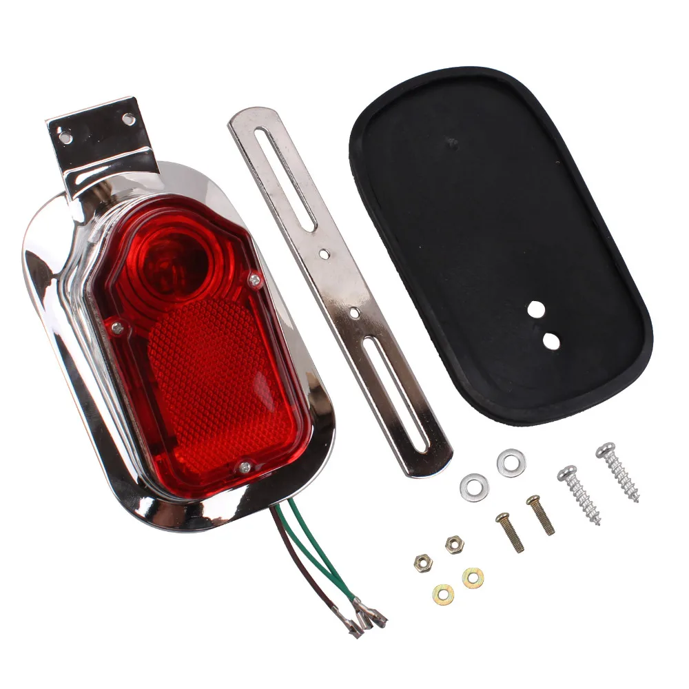 

New Motorcycle ATV Quad Cross LED Turn Signal Rear Tail Brake License Plate Light Red Taillight For Choppers Cruisers Classic