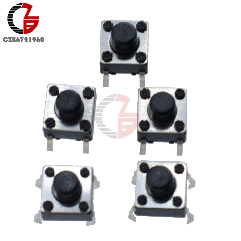 

100Pcs Tactile Push Button Switch Tact Switch 6X6X6mm 4-pin DIP