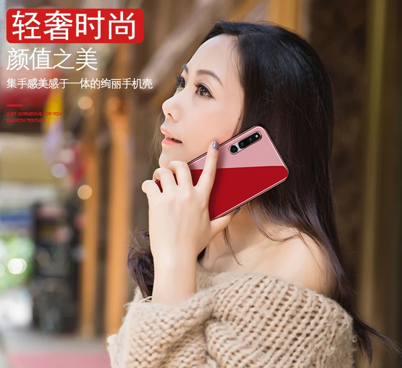 Tempered Glass Case for Huawei Honor Magic 2 Hard Back Cover Magic2 Soft TPU Silicone Bumper On For Huawei Honor Magic 2 Case 